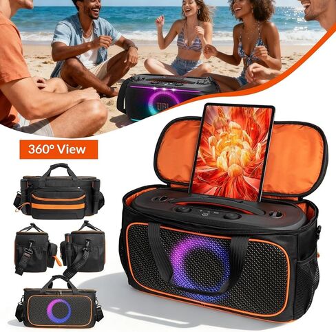 حقيبة حمل متوافقة مع مكبر صوت JBL PartyBox On The Go، حقيبة تخزين للسفر تناسب مكبر صوت JBL PartyBox On-The-Go الأساسي للحفلات المحمولة وميكروفون لاسلكي (حقيبة فقط، بدون حزام كتف) in Kuwait