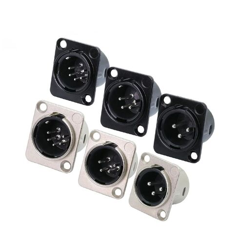 3/4/5 Pins X L R Male Plug Panel Mount X L R Chassis Microphone M I C Cable Terminal X L R Wire Connector 10Pcs(C1032) in Saudi Arabia