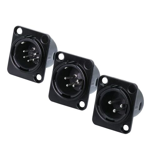 3/4/5 Pins X L R Male Plug Panel Mount X L R Chassis Microphone M I C Cable Terminal X L R Wire Connector 10Pcs(C1032) in Saudi Arabia