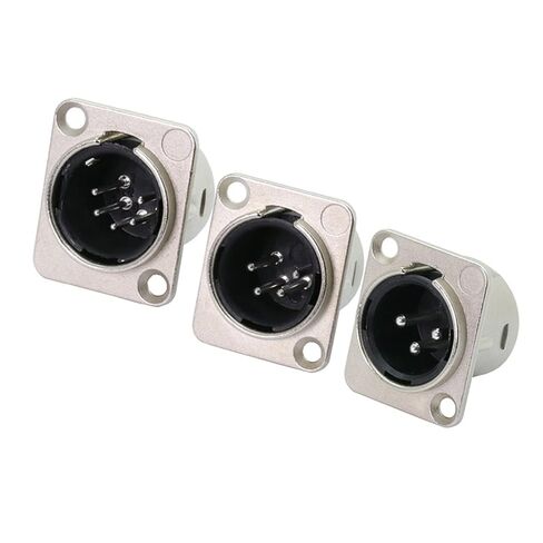 3/4/5 Pins X L R Male Plug Panel Mount X L R Chassis Microphone M I C Cable Terminal X L R Wire Connector 10Pcs(C1032) in Saudi Arabia