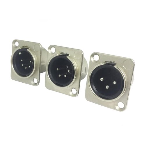 3/4/5 Pins X L R Male Plug Panel Mount X L R Chassis Microphone M I C Cable Terminal X L R Wire Connector 10Pcs(C1032) in Saudi Arabia