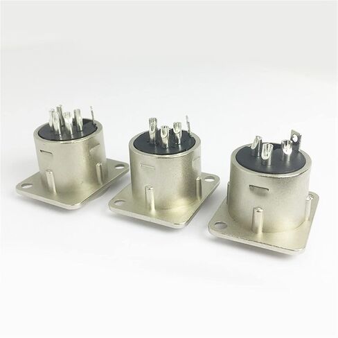 3/4/5 Pins X L R Male Plug Panel Mount X L R Chassis Microphone M I C Cable Terminal X L R Wire Connector 10Pcs(C1032) in Saudi Arabia