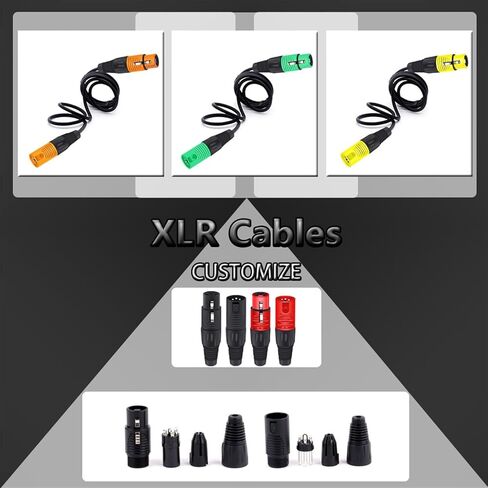 10sets 3PIN XLR Wire Connector Male&Female Plug Plastic Shell Microphone Speaker XLR Jack(10xM 10xF-Blue) in Saudi Arabia