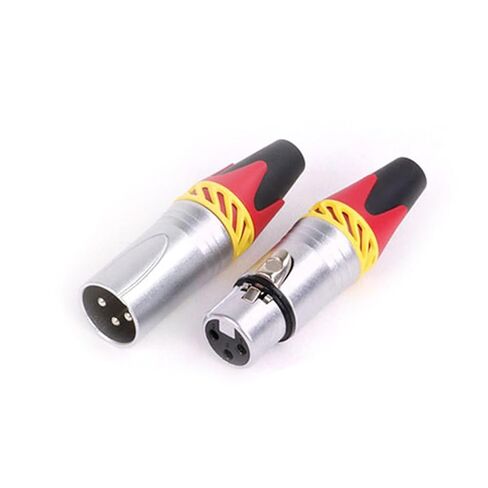 20Pcs/10sets 3Pins XLR Connector Microphone MIC Male Plug&Female Jack Adapter 6 Colors Available Cable Terminal Soldering(10xM 10xF-Blue) in Saudi Arabia