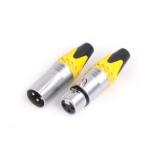 20Pcs/10sets 3Pins XLR Connector Microphone MIC Male Plug&Female Jack Adapter 6 Colors Available Cable Terminal Soldering(10xM 10xF-Blue) in Saudi Arabia
