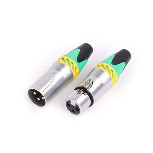 20Pcs/10sets 3Pins XLR Connector Microphone MIC Male Plug&Female Jack Adapter 6 Colors Available Cable Terminal Soldering(10xM 10xF-Blue) in Saudi Arabia