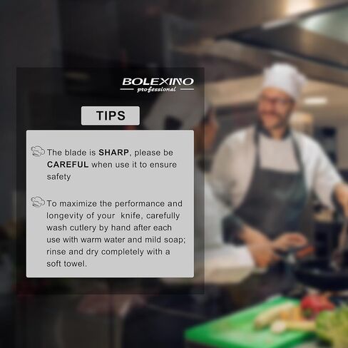 سكين الشيف، سكين مطبخ من الفولاذ المقاوم للصدأ عالي الكربون مقاس 10 بوصات، سكين قطع حاد مع مقبض مريح للمنزل أو العمل (أسود) in Kuwait