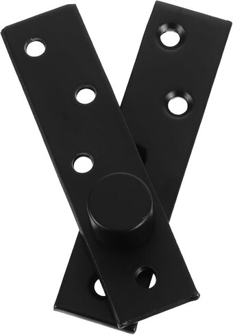 Holibanna الثقيلة الفولاذ المقاوم للصدأ 360 درجة للتدوير المفصلي المحوري المخفية للأبواب الخشبية الضيقة، ماتي أسود كبير غريب الأطوار الأجهزة الباب غير مرئية للاستخدام الصناعي والسكني in Kuwait