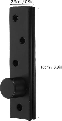 Holibanna الثقيلة الفولاذ المقاوم للصدأ 360 درجة للتدوير المفصلي المحوري المخفية للأبواب الخشبية الضيقة، ماتي أسود كبير غريب الأطوار الأجهزة الباب غير مرئية للاستخدام الصناعي والسكني in Kuwait