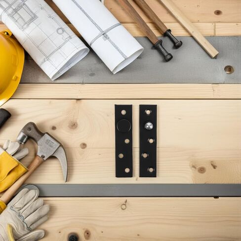 Holibanna الثقيلة الفولاذ المقاوم للصدأ 360 درجة للتدوير المفصلي المحوري المخفية للأبواب الخشبية الضيقة، ماتي أسود كبير غريب الأطوار الأجهزة الباب غير مرئية للاستخدام الصناعي والسكني in Kuwait