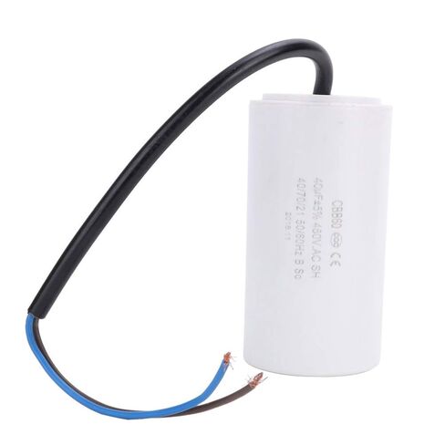 Capacitor 40uF 450V AC, Small Size Lightweight for Motor Start and Run Applications in Saudi Arabia