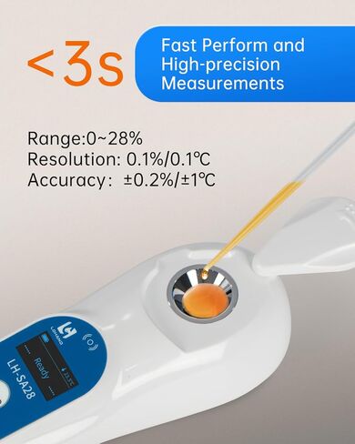 3-in-1 Digital Salinity Refractometer with ATC/Refractive Index(RI), Accurate Measurement with Precision Light-Blocking Cover, Fast Touchscreen Test Spoon Meat/Aquarium/Saltwater, Salt Content:0-28% in Saudi Arabia