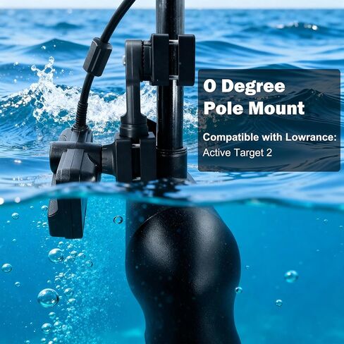 حامل عمود محول الطاقة 0 درجة متوافق مع Lowrance ActiveTarget 2 (AT2)، دعامة محرك التصيد المصنوعة من النايلون المقوى، تحل محل 000-15959-001، حامل السونار عالي التحمل in Kuwait