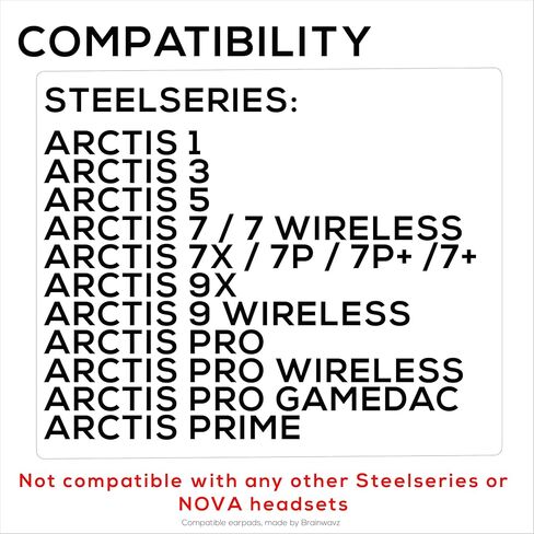 وسائد أذن بديلة من Brainwavz لسماعات Steelseries Arctis 1، 3، 5، 7، 9، PRO & Prime، نسيج ناعم مسامي، راحة إضافية، متينة وتدوم طويلاً in Saudi Arabia