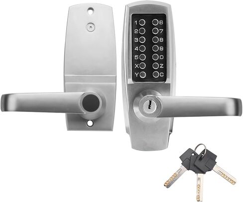 Mechanical Door Lock, Mechanical Push Button Lever Lock, Keyless Entry Commercial & Residential, Water-Proof Zinc Alloy, Easy to Install, for Garden, Yard, Garage in Saudi Arabia