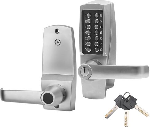 Mechanical Door Lock, Mechanical Push Button Lever Lock, Keyless Entry Commercial & Residential, Water-Proof Zinc Alloy, Easy to Install, for Garden, Yard, Garage in Saudi Arabia