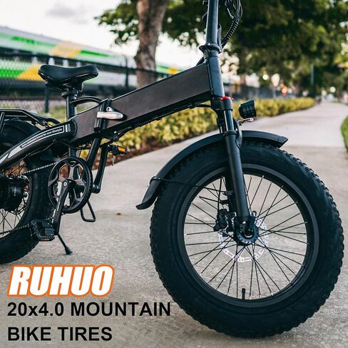 2-Pack 20x4.0 Fat Bike Tires & Tubes, 20 Inch Bike Tire Tube, Folding Replacement Bicycle Tires with 2 Tire Levers for Mountain Bike and Ebike in Saudi Arabia