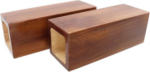 Retro Red Cuboid Pine Wooden Square Holes Risers, Heavy Duty Wood Riser Enhancer Fit Inner Hole 1.97" Increase Height 5.91" for Dining Bench Legs, Chest of Drawers and Plant Pots 4Pcs in Saudi Arabia