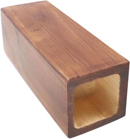 Retro Red Cuboid Pine Wooden Square Holes Risers, Heavy Duty Wood Riser Enhancer Fit Inner Hole 1.97" Increase Height 5.91" for Dining Bench Legs, Chest of Drawers and Plant Pots 4Pcs in Saudi Arabia