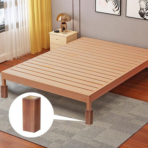 Retro Red Cuboid Pine Wooden Square Holes Risers, Heavy Duty Wood Riser Enhancer Fit Inner Hole 1.97" Increase Height 5.91" for Dining Bench Legs, Chest of Drawers and Plant Pots 4Pcs in Saudi Arabia