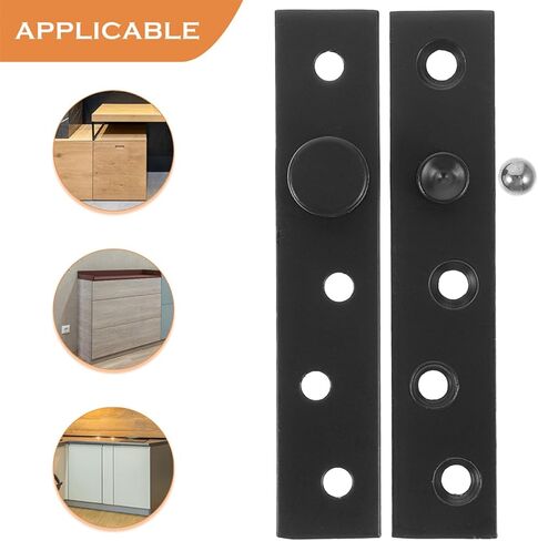 SOLUSTRE 360 Degree Heavy Duty Offset Pivot Door Hinge Black Concealed Rotating Cabinet Hinge Large Size for Shed and Industrial Use in Saudi Arabia
