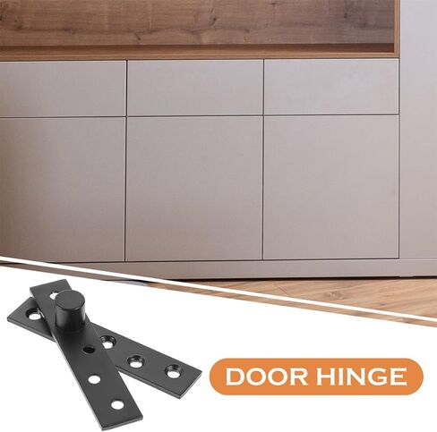LIFKOME 360 Degree Heavy Duty Hidden Pivot Door Hinge, Black Offset Large Metal Rotation Folding Hinge for Industrial and Residential Doors in Saudi Arabia