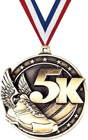 5K Medals, 2" Gold 5K Running Medal Award with Free Custom Engraving Prime in Kuwait