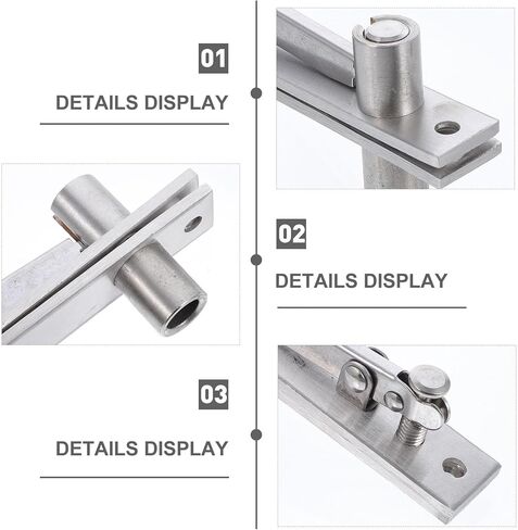 SOLUSTRE Heavy Duty Stainless Steel Hidden Pivot Door Hinge Adjustable Rotation Hinge for Wood Doors Suitable for Secret Hardware in Saudi Arabia