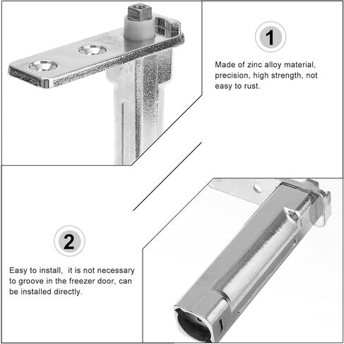 Zerodeko Zinc Alloy Automatic Freezer Door Closer Hinge with Positioning Heavy-Duty Spring Pivot Hinge for Refrigerator and Commercial Freezer Use in Saudi Arabia