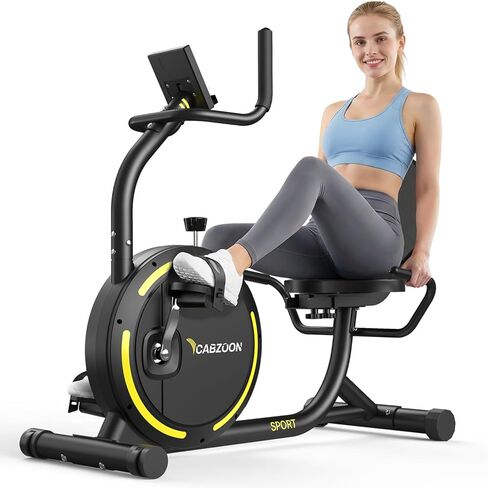 Recumbent Exercise Bike for Home Heavy-Duty Stationary Bike For Seniors Bicycle Exercise Machine Bicycle LCD Monitor,265LBS,8 Level Resistance Black in Saudi Arabia