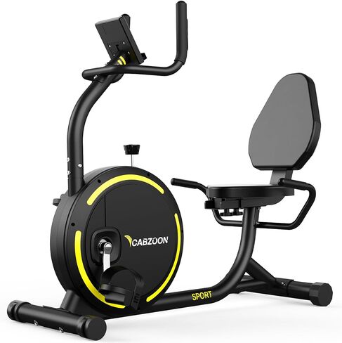 Recumbent Exercise Bike for Home Heavy-Duty Stationary Bike For Seniors Bicycle Exercise Machine Bicycle LCD Monitor,265LBS,8 Level Resistance Black in Saudi Arabia