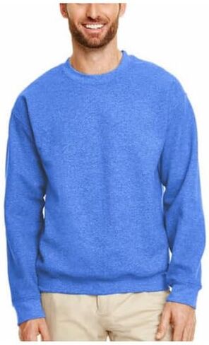 Gildan Mens, Fleece Heavy Blend Single Crewneck Sweatshirt, (G1800)., Medium, Heather Sport Royal (1-pack) in Saudi Arabia