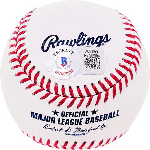 Johan Santana Autographed Official Baseball Minnesota "AL CY 04, 06" Beckett BAS Witness in Saudi Arabia