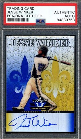جيسي وينكر PSA DNA وقع 2012 Leaf 17/25 Rookie Autograph - MLB بطاقات البيسبول الموقعة in Kuwait