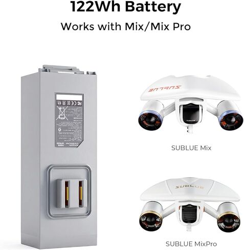 ترقية بطارية قابلة لإعادة الشحن من Sublue للدراجات البخارية تحت الماء Mix/Mix Pro، بطارية احتياطية قابلة للإزالة بقدرة 122 وات في الساعة 11000 مللي أمبير في الساعة لوقت غوص ممتد in Kuwait