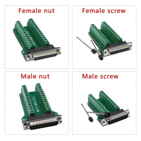 DB25 25pin محول RS232 الإشارات التسلسلية محطة محول الواجهة إلى موصل ذكر أنثى D الفرعية 1 قطعة (برغي أنثى) in Kuwait