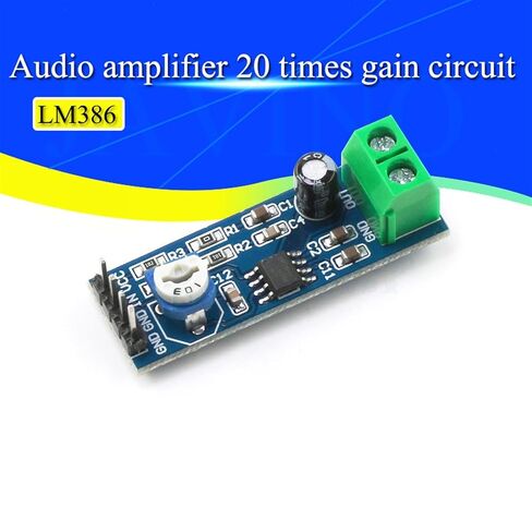 LM386 Audio Power Amplifier Module 200 Times Gain Amplifier Board Mono Power Amplifier 5V-12V Input 1Pcs in Saudi Arabia