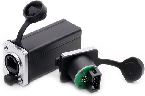 10Pcs RJ45 Connector 8P8C RJ45 Female to Female Network Straight Adapter Couplers(65mm Plastic) in Saudi Arabia