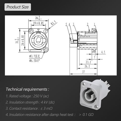 10 قطعة/الوحدة أسود/أبيض موصل التيار المتردد الإدخال/الإخراج LED مرحلة الطاقة التوصيل (10xM 10xF) in Kuwait