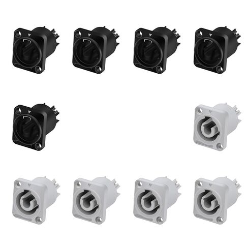 10 قطعة/الوحدة أسود/أبيض موصل التيار المتردد الإدخال/الإخراج LED مرحلة الطاقة التوصيل (10xM 10xF) in Kuwait