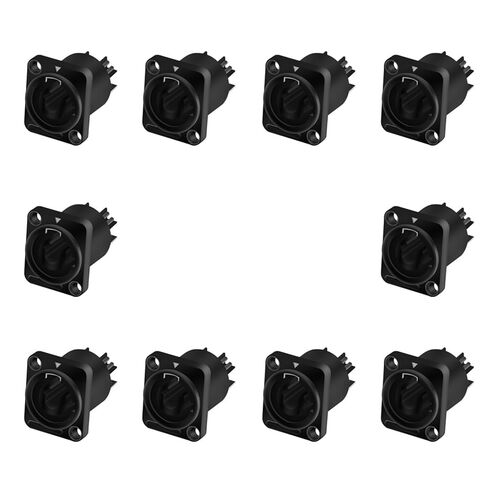 10Pcs/lot Black/White AC Connector Input/Output LED Power Stage Plug(10xM 10xF) in Saudi Arabia