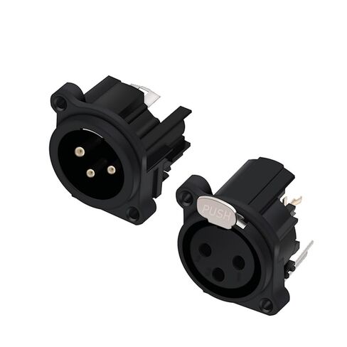 10 قطعة/الوحدة 3 دبوس XLR لوحة جبل أنثى جاك/ذكر التوصيل مستقيم الهيكل 3 أقطاب XLR المقبس ميكروفون محطة (C1007x10) in Kuwait