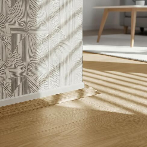 3.3Ft Self Adhesive Floor Transition Strip, 2 Inch Flat Doorway Threshold, Rental Floor Repair Trim, Small DIY Project & Mirror Frame, Flexible PVC (Brown Natural Oak Wood Grain) in Saudi Arabia
