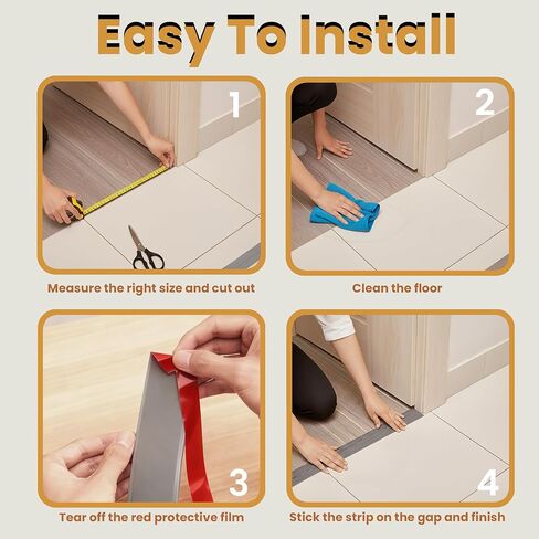 3.3Ft Self Adhesive Floor Transition Strip, 2 Inch Flat Doorway Threshold, Rental Floor Repair Trim, Small DIY Project & Mirror Frame, Flexible PVC (Brown Natural Oak Wood Grain) in Saudi Arabia