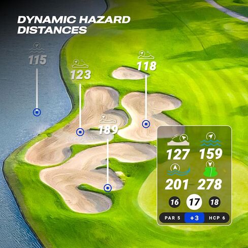 مكبر صوت Blue Tees Golf Player Pro GPS - مكبر صوت جولف يعمل بالذكاء الاصطناعي، أكثر من 42,000 دورة محملة مسبقًا، صوت استوديو 360 درجة، مسافات مرئية ومسموعة ومخاطرة، بطارية 10+ ساعة، حامل مغناطيسي، IP67 مقاوم للماء in Kuwait