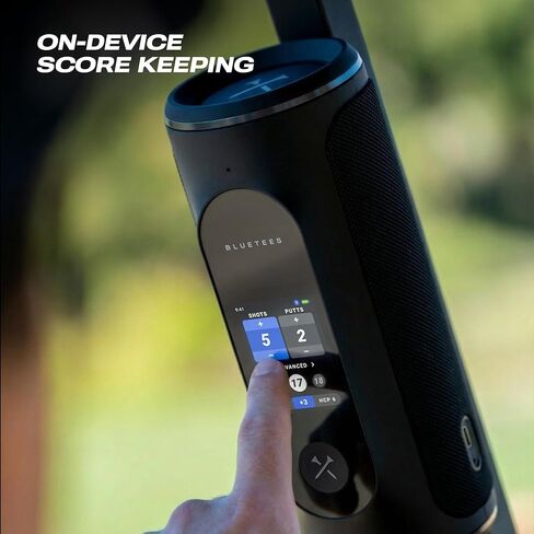 مكبر صوت Blue Tees Golf Player Pro GPS - مكبر صوت جولف يعمل بالذكاء الاصطناعي، أكثر من 42,000 دورة محملة مسبقًا، صوت استوديو 360 درجة، مسافات مرئية ومسموعة ومخاطرة، بطارية 10+ ساعة، حامل مغناطيسي، IP67 مقاوم للماء in Kuwait