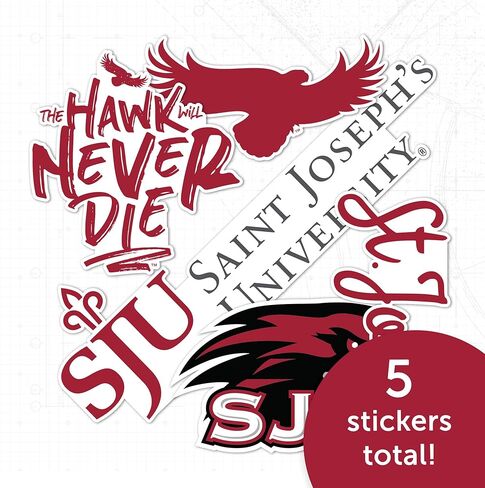 Desert Cactus Saint Joseph's University Sticker Hawks SJUr Vinyl Decals Laptop Water Bottle Car Scrapbook Sheet T2 (Type 2-3) in Saudi Arabia