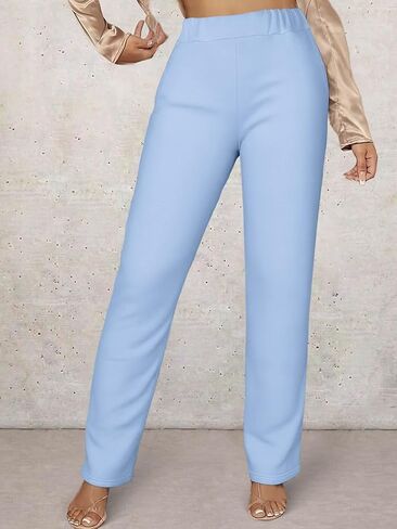 Women's High Waisted Straight Leg Sweatpant Comfy Interior Workout Sweat Pants Pocket Fall Casual Pant in Saudi Arabia
