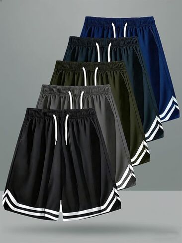 2-Pack Men's Casual Shorts, Basketball Shorts with Pockets, Quick-Dry Athletic Shorts for Gym Running Workout in Saudi Arabia