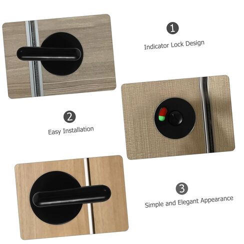 Zerodeko Privacy Indicator Door Lock Bathroom Stall Lock for Public Restrooms Quick Installation Engaged Vacant Indication for Commercial Use in Saudi Arabia
